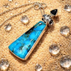 Turquoise & Onyx Necklace